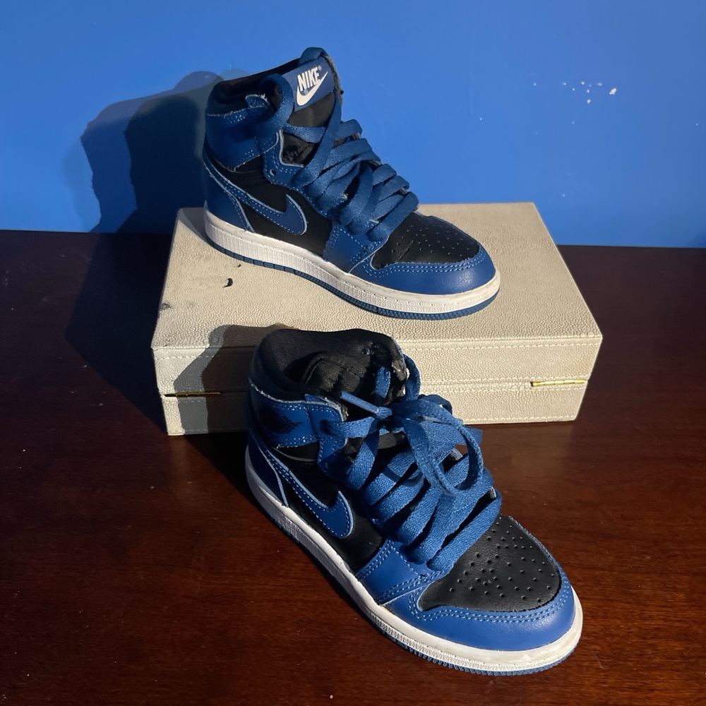 Nike Blue and Black High-Top Sneakers